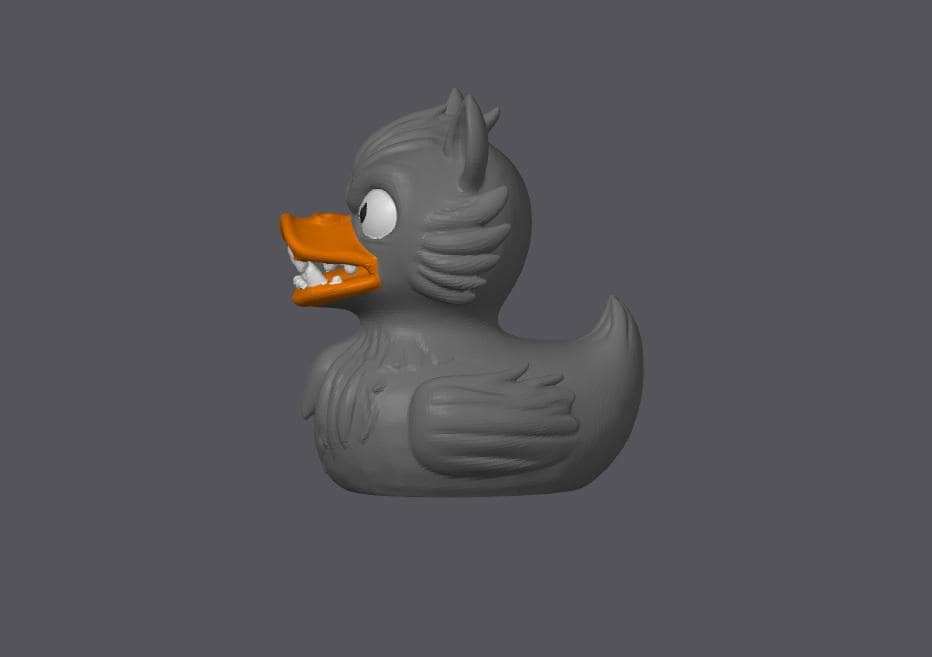 Werewolf Duck Monster Wolf  Black, Brown or Grey Dashboard Buddy 3D Printed