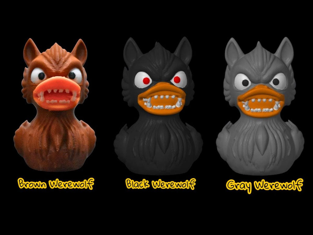 Werewolf Duck Monster Wolf  Black, Brown or Grey Dashboard Buddy 3D Printed