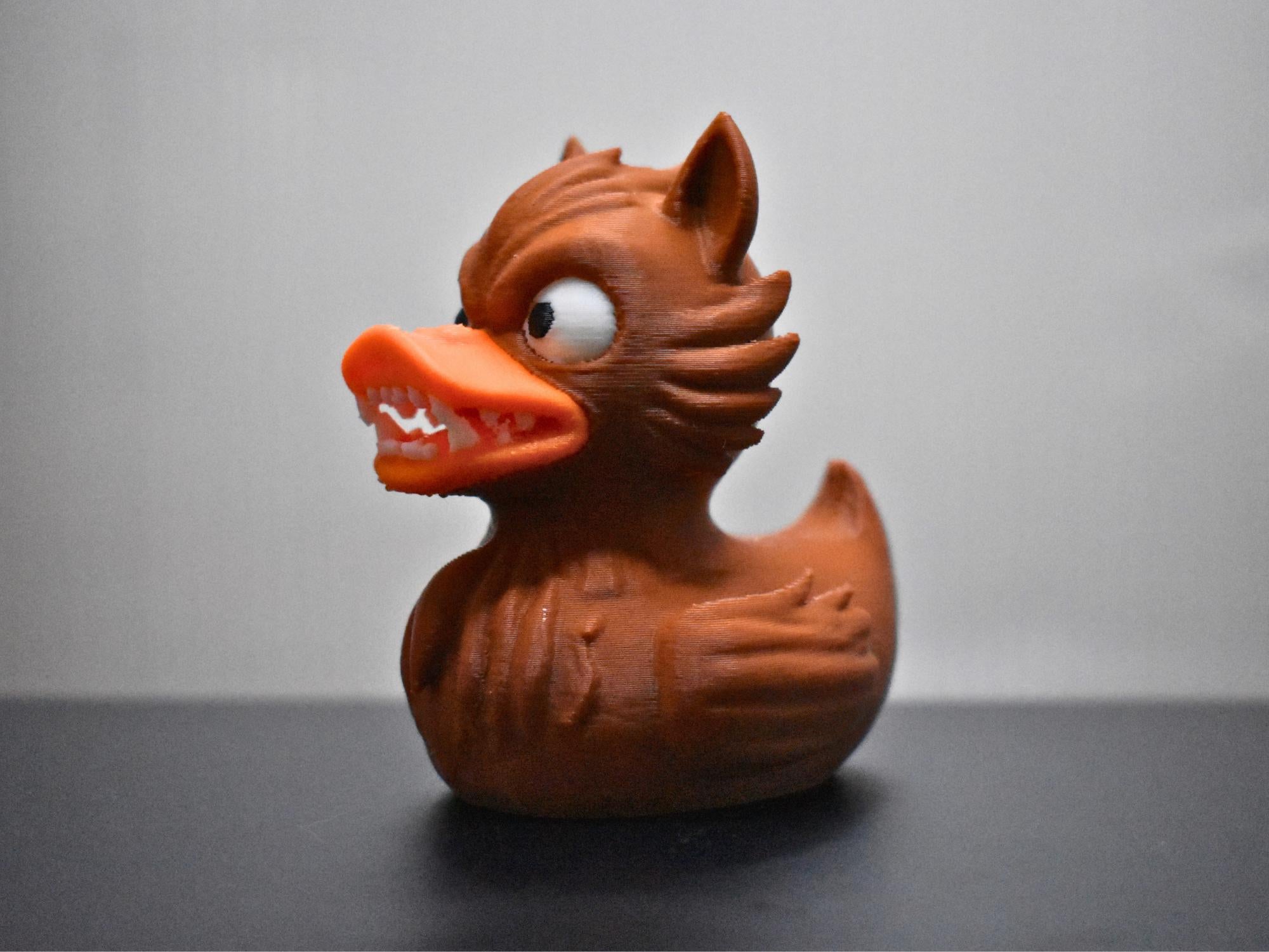 Werewolf Duck Monster Wolf  Black, Brown or Grey Dashboard Buddy 3D Printed