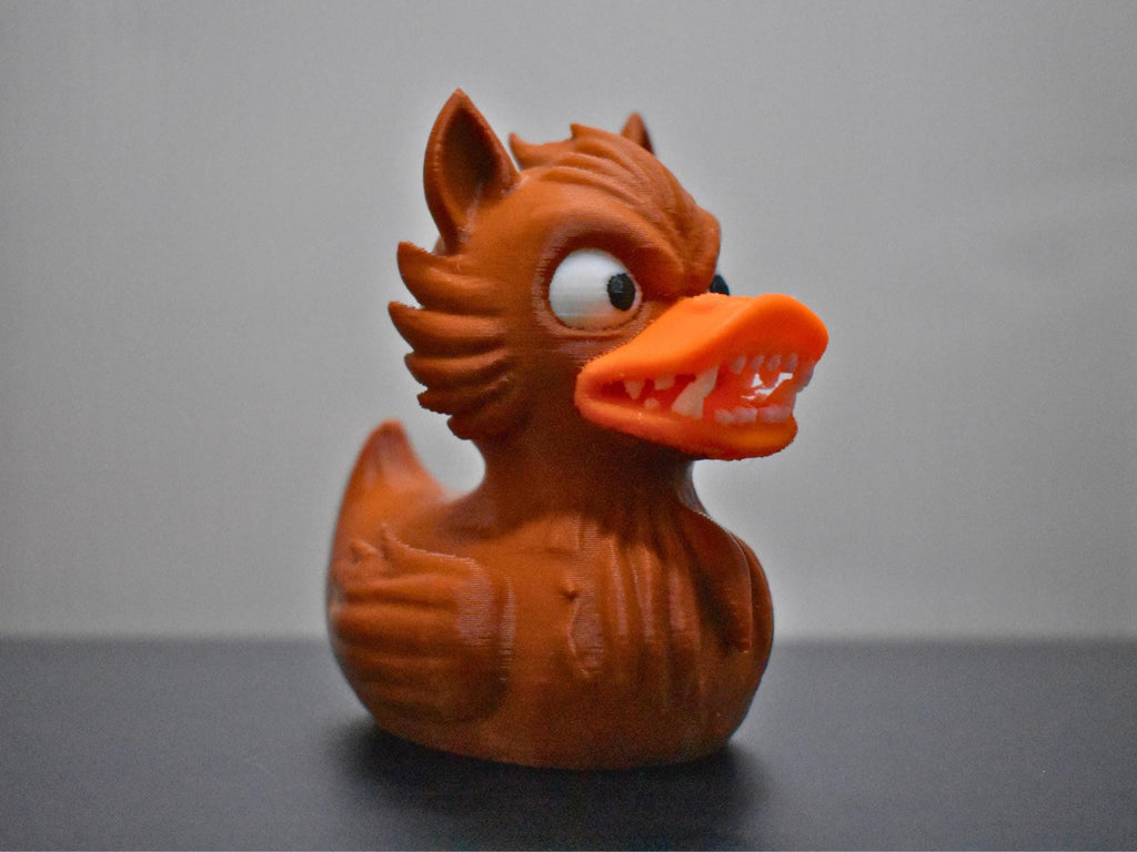 Werewolf Duck Monster Wolf  Black, Brown or Grey Dashboard Buddy 3D Printed