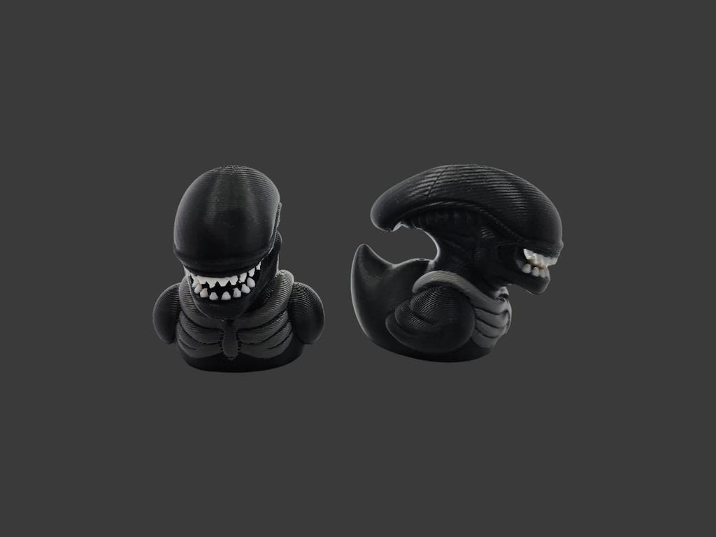 Xenomorph Duck Figurine Display Shelf Decor Item for Office Desk Decoration Horror Fan Art