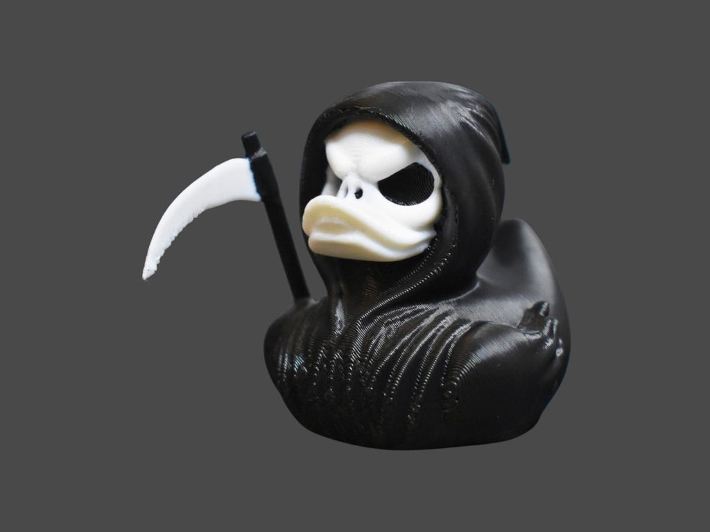 Grim Reaper Duck Halloween Decoration Gothic Style  Dark Humor Idea Spooky Decor