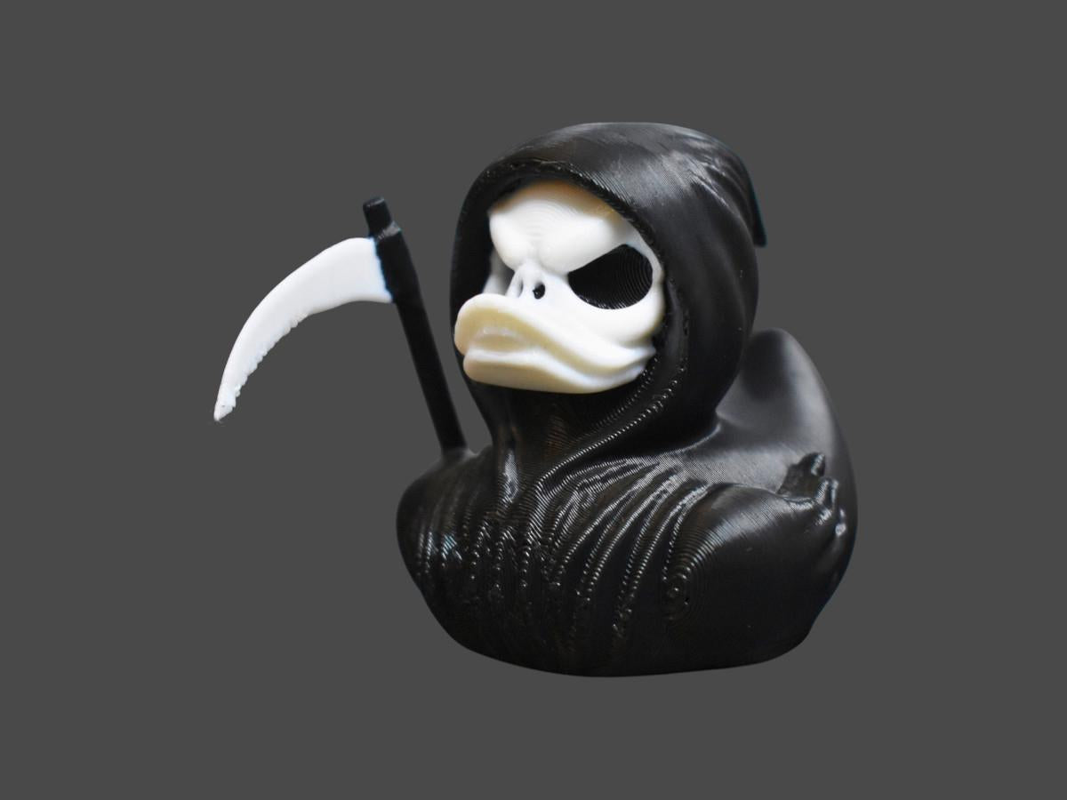 Grim Reaper Duck Halloween Decoration Gothic Style  Dark Humor Idea Spooky Decor