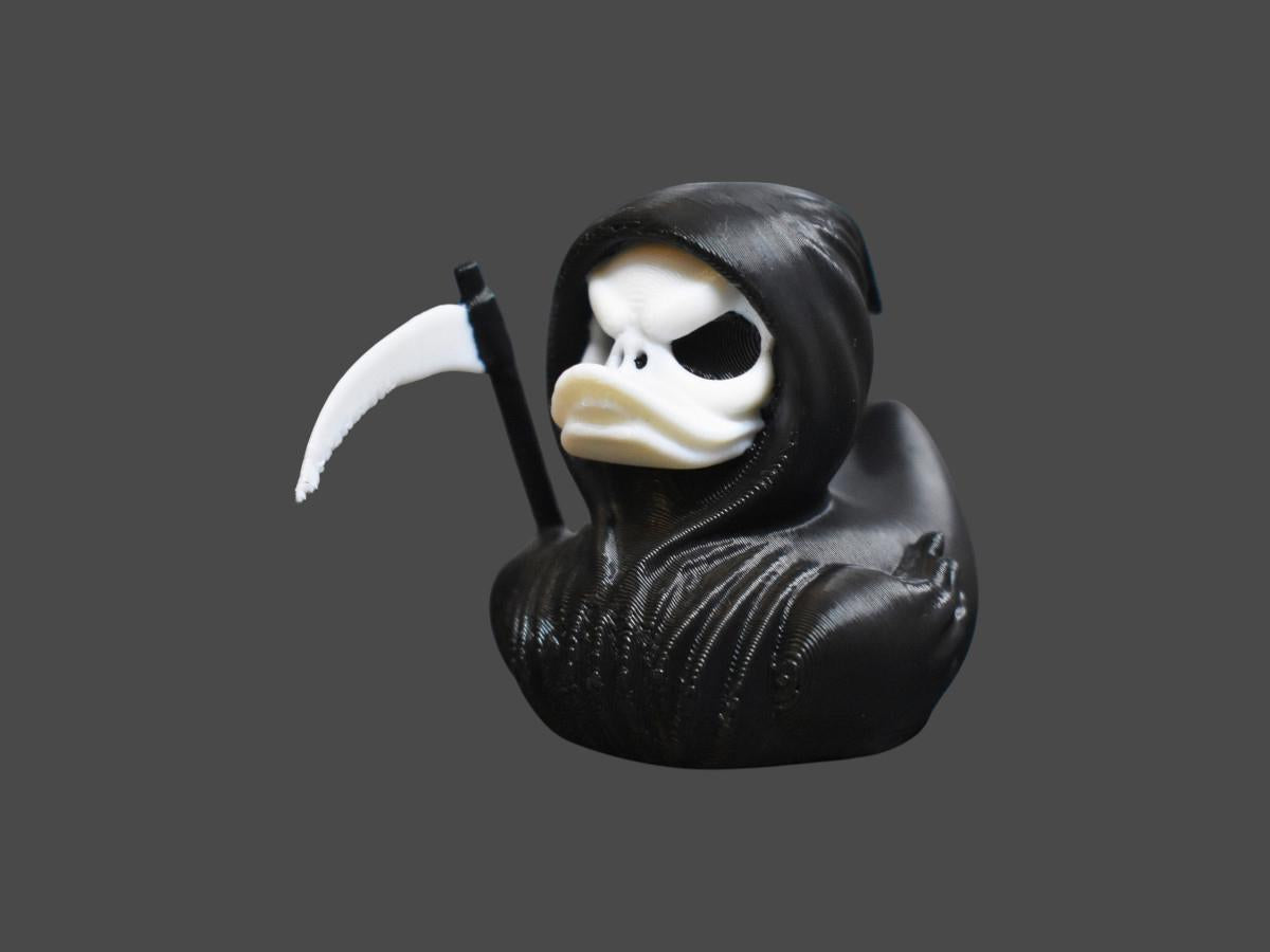 Grim Reaper Duck Halloween Decoration Gothic Style  Dark Humor Idea Spooky Decor