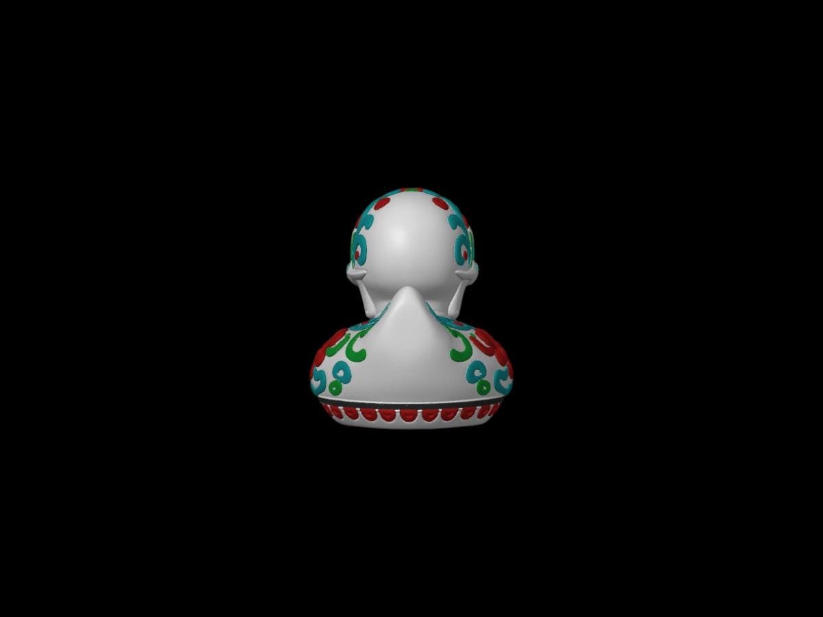 Sugar Skull Duck Halloween Decor Shelf Ornament Mexican Art Cultural Gift Day Dead Sugar Skull Bathroom Decoration Folk Art Shelf Display