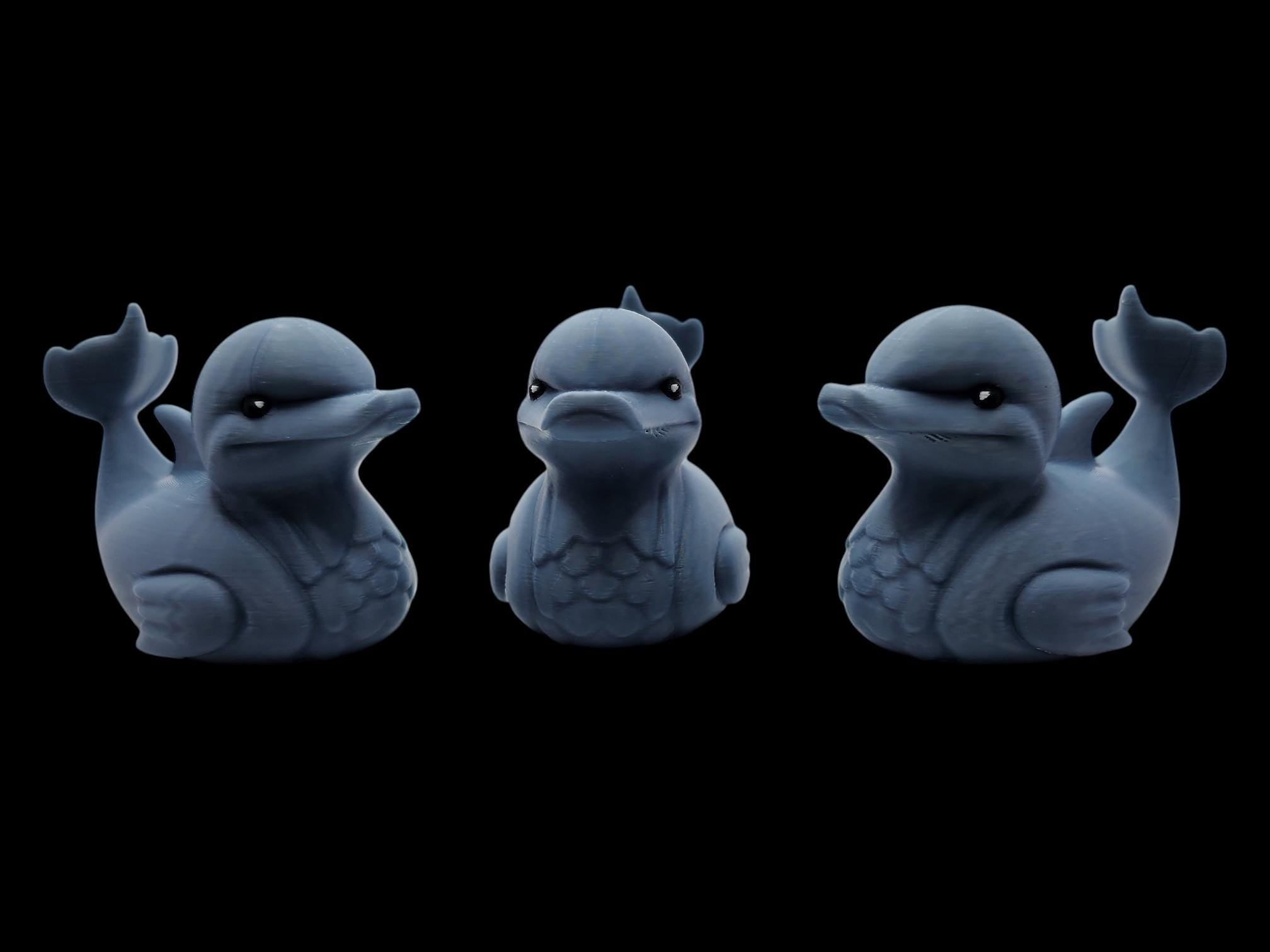 Dolphin Duck Hybrid Animal Decoration Unique Gift Desk Ornament Modern Design Bathroom Decor Water Safe Novelty Item Gray Sculpture Artistic