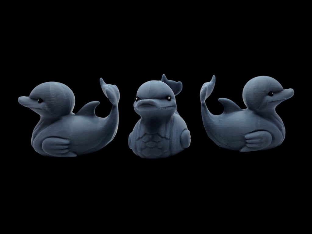 Dolphin Duck Hybrid Animal Decoration Unique Gift Desk Ornament Modern Design Bathroom Decor Water Safe Novelty Item Gray Sculpture Artistic