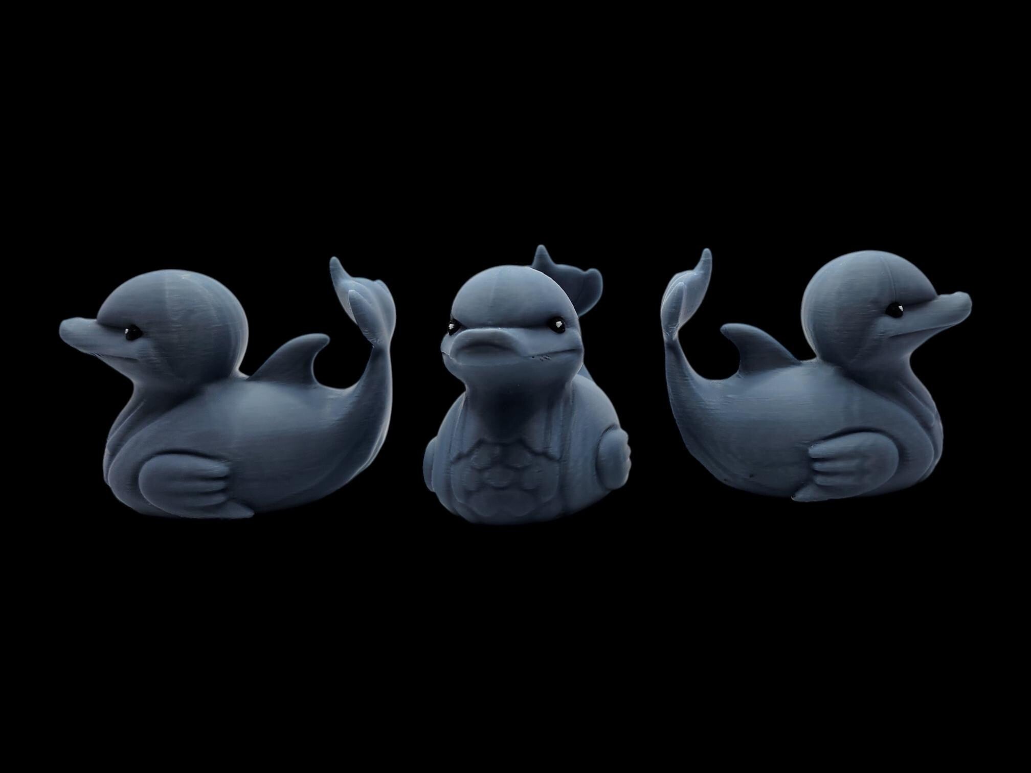 Dolphin Duck Hybrid Animal Decoration Unique Gift Desk Ornament Modern Design Bathroom Decor Water Safe Novelty Item Gray Sculpture Artistic