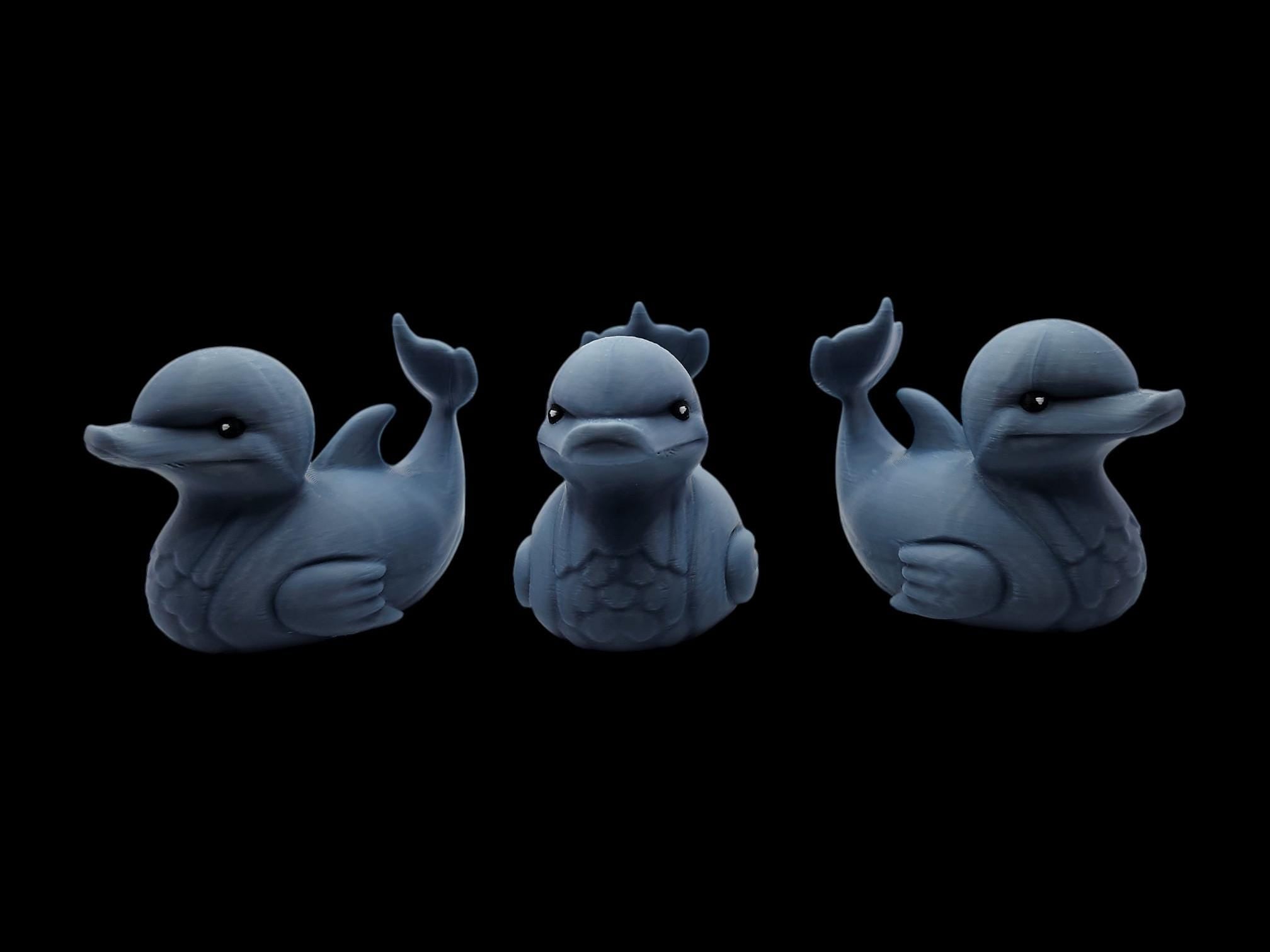 Dolphin Duck Hybrid Animal Decoration Unique Gift Desk Ornament Modern Design Bathroom Decor Water Safe Novelty Item Gray Sculpture Artistic