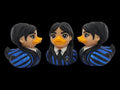 Wednesday Inspired Duck Gothic School Girl Pigtail Goth Duck Figure 3D Printed PLA Collectible Halloween Decor