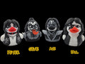 Kiss Inspired  Duck Figurine Display Item For Collector Band Decoration Desk Accessory Black White  Rock Statue Shelf