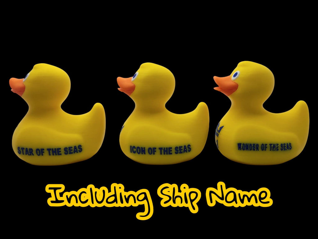 Custom Royal Caribbean Cruise Ship Duck Cruise Ship Duck Royal Caribbean Cruise Collection 3D Printed Custom Duck Travel Souvenir Display