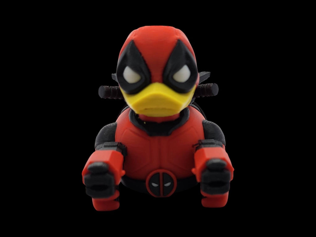Deadpool Inspired Jeep Duck Superhero Figurine Display Shelf Accent Decoration for Desk Ornament Collection Display Piece for Office Jeep