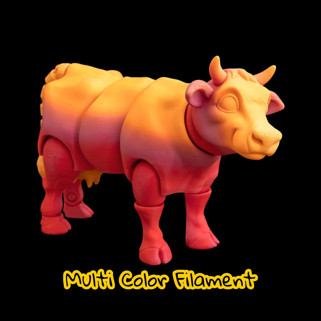 Articulated Holstein Cow Toy Farm Animal Figure Collectible Desk Decoration Black White Holstein Cow Figurine Movable Joint Design Fidget