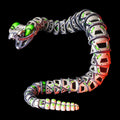 Articulated Robo-Rattler Snake Figure Desk Toy Model Realistic Reptile Display Piece Office Decoration Bendable Design Item Fidget Stress