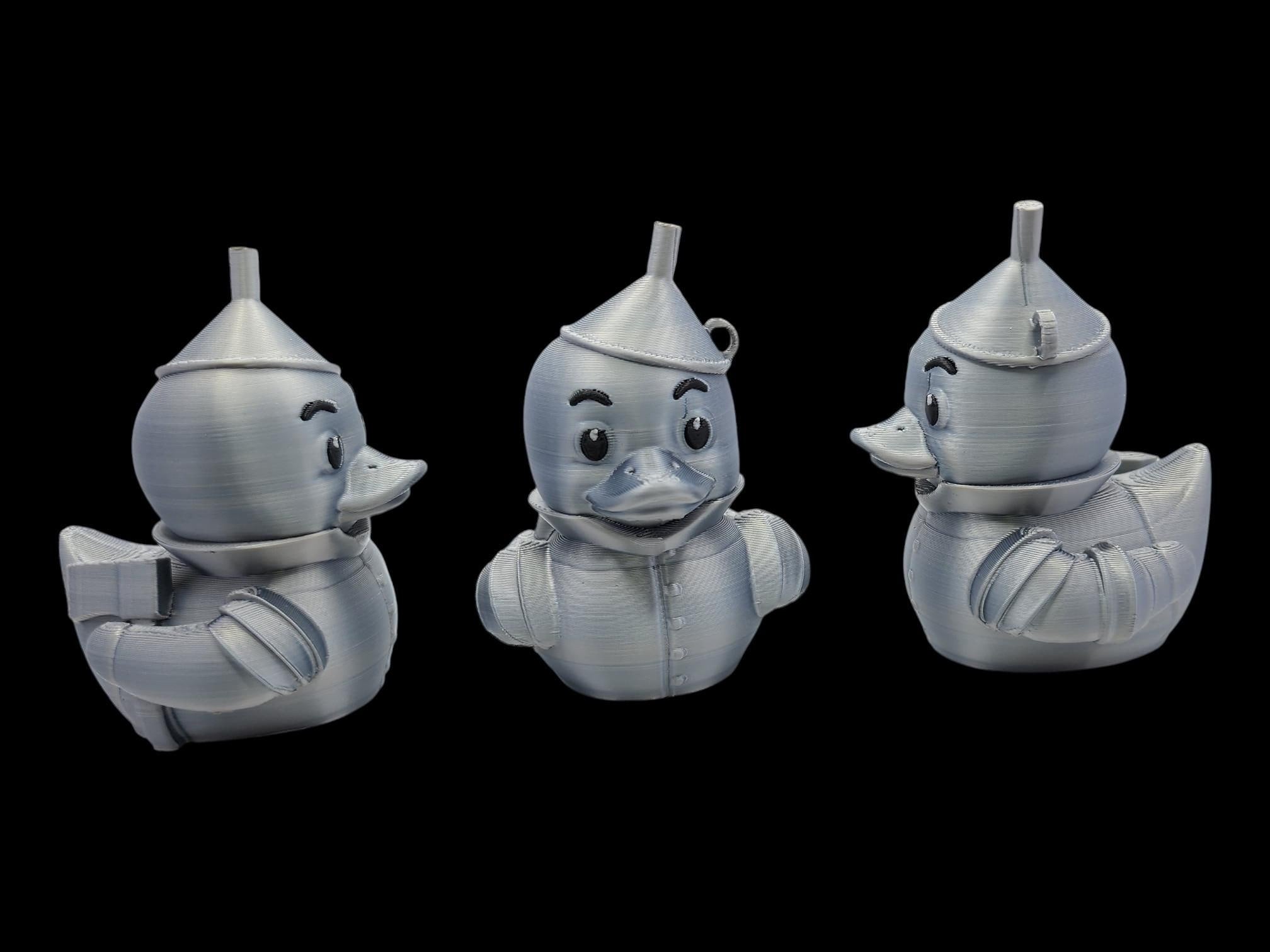 Tin Man Inspired Duck Bath Toy Shelf Decor Desk Display Item Collection Movie Character Figurine Set Duck Gift Emerald City Story Characters