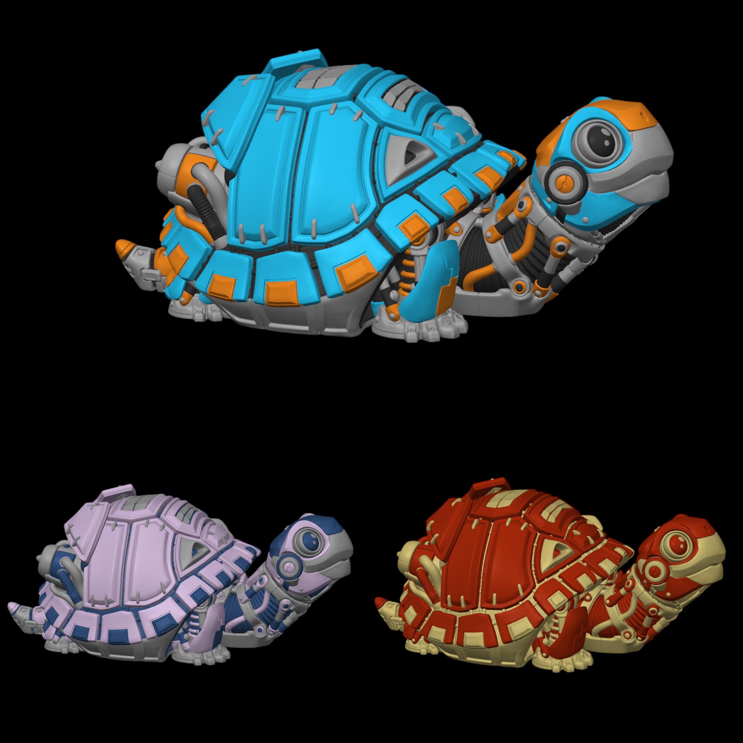 Robo-Tortoise Articulated Desk Decoration Novel Gift for Collector Animal Display Home Office