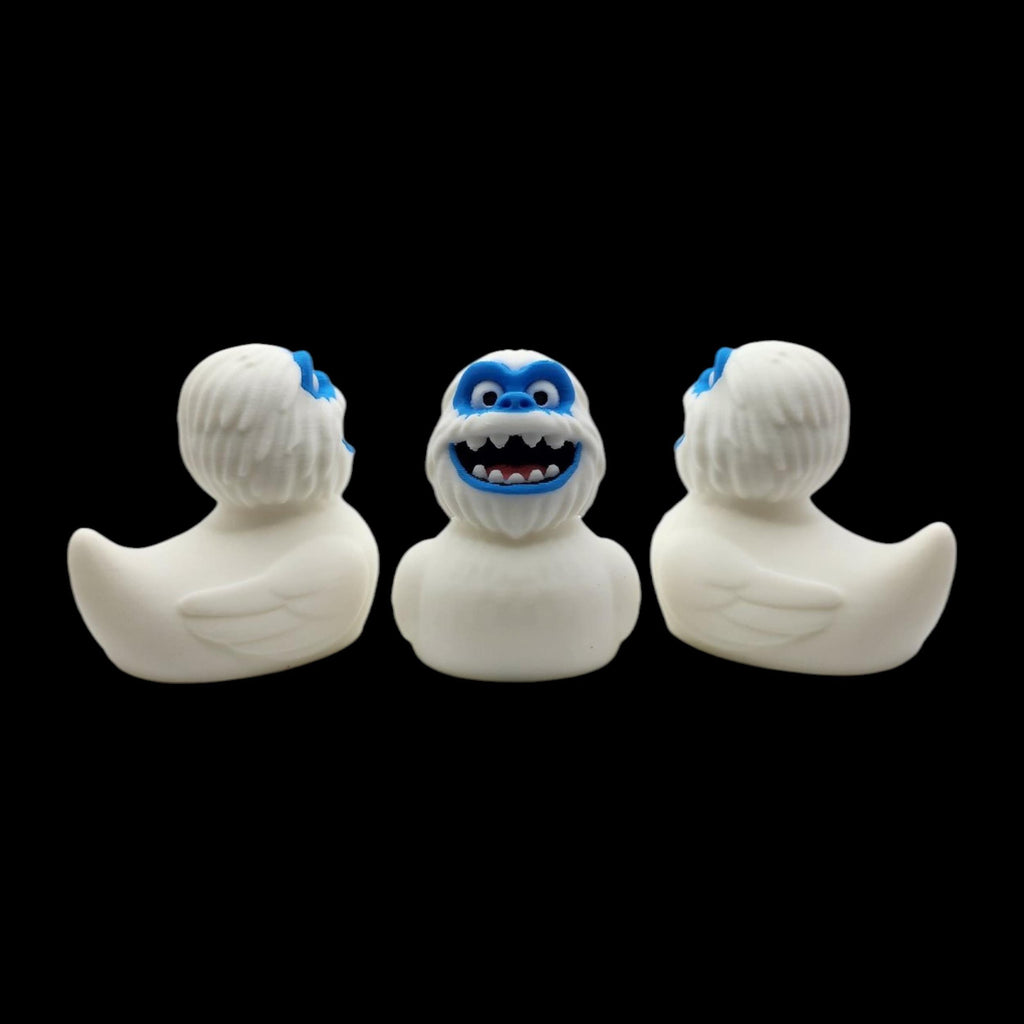 Abominable Snowman Duck Bath Toy Monster Figure Winter Decoration Bathroom Accessory Desk Item Novelty Gift Yeti Collectible Creature Bumble