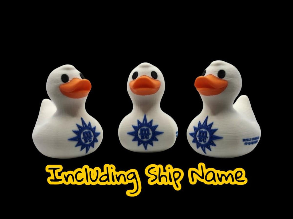 Custom MSC Inspired Cruise Line Duck  Nautical Vacation Souvenir Cruise Ship MSC Cruise Collection Custom Duck