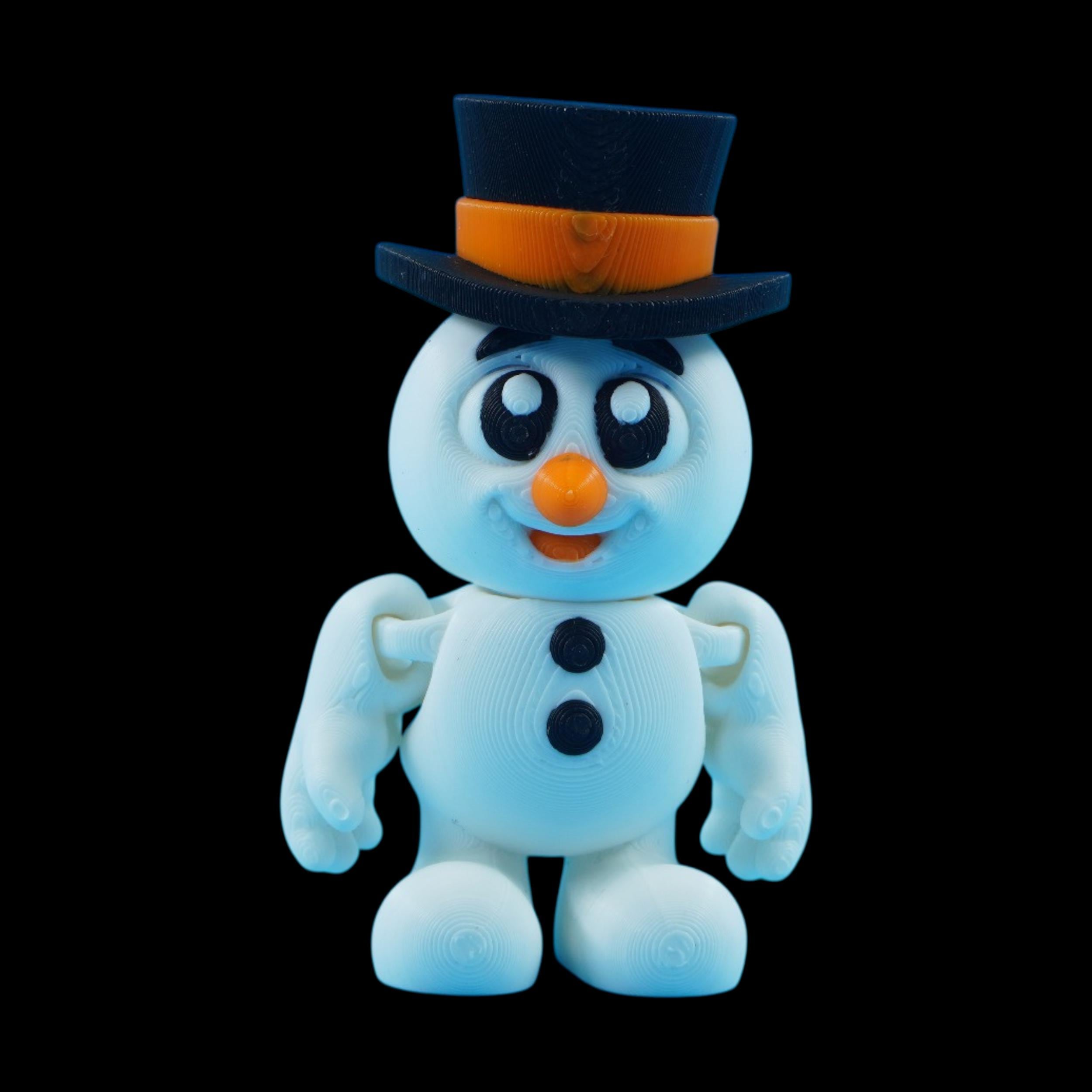 Christmas Articulated Figure Santa Movable Decoration Holiday Desk Ornament Snowman Dangling Feet Elf Figurine 3d Printed Character Toy