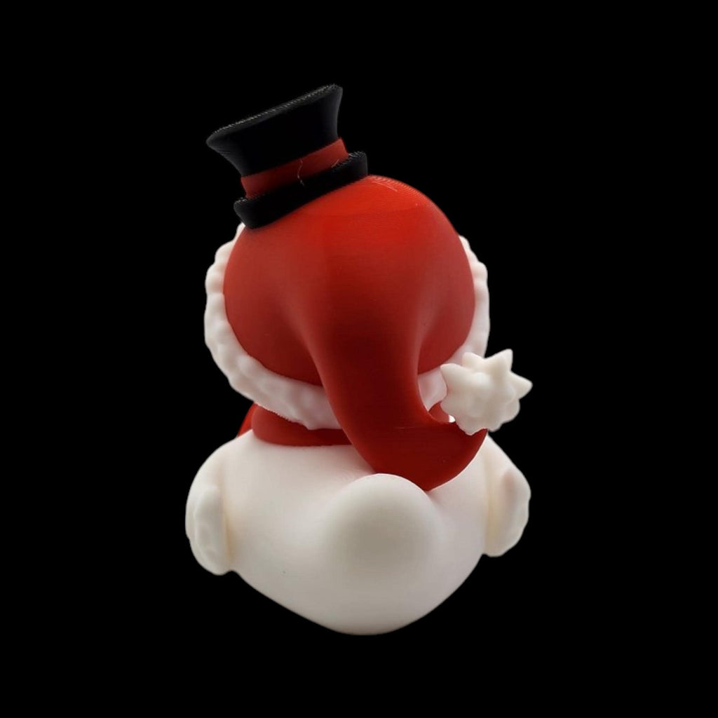 Duck Snowman Figure Holiday Decoration Winter Display Christmas Duck Decor Collectible Animal Figurine Tabletop Centerpiece Seasonal Gift