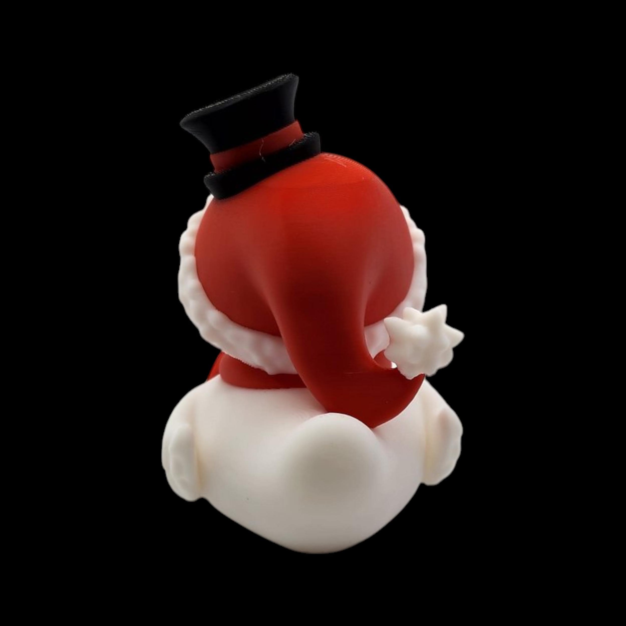 Duck Snowman Figure Holiday Decoration Winter Display Christmas Duck Decor Collectible Animal Figurine Tabletop Centerpiece Seasonal Gift