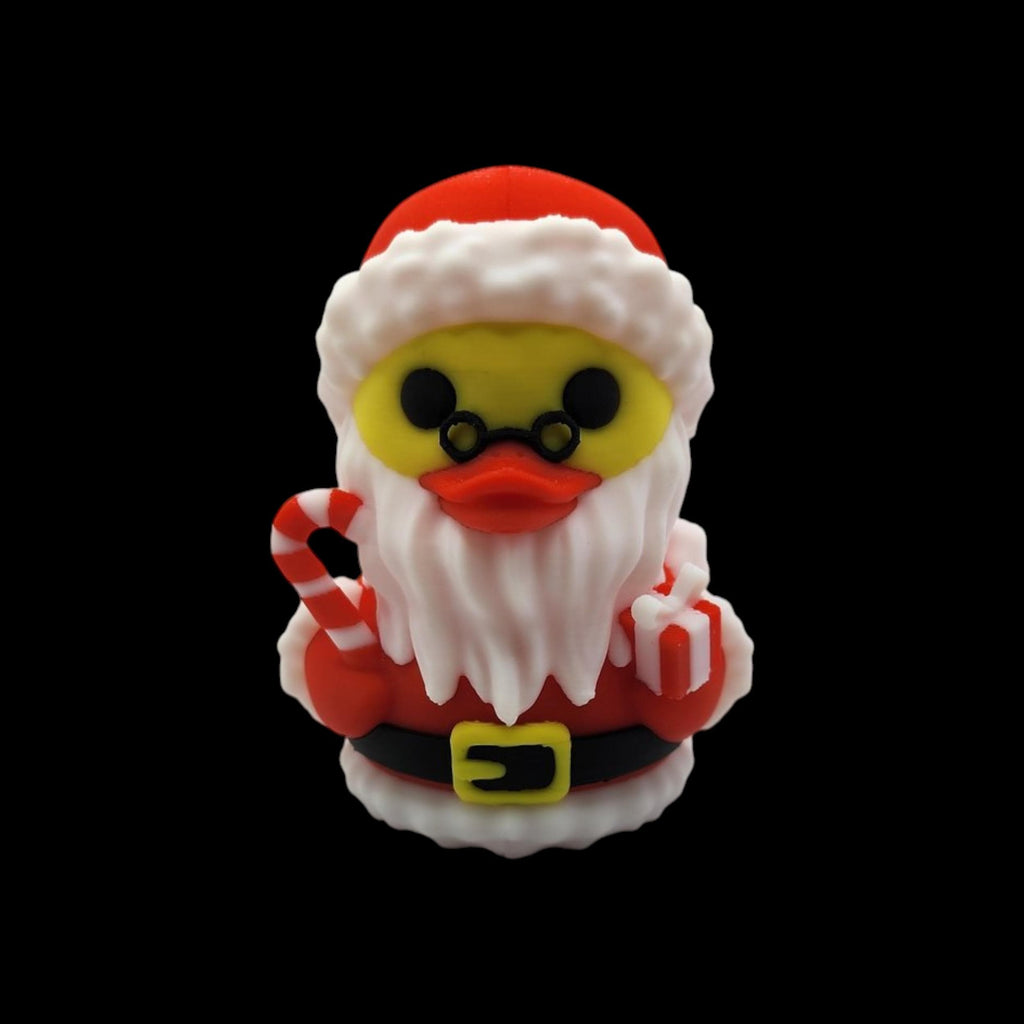 Christmas Duck Figurine Santa Decoration Holiday Ornament Cute Gift Novelty Item Desk Decor Festive Display Santa Duck