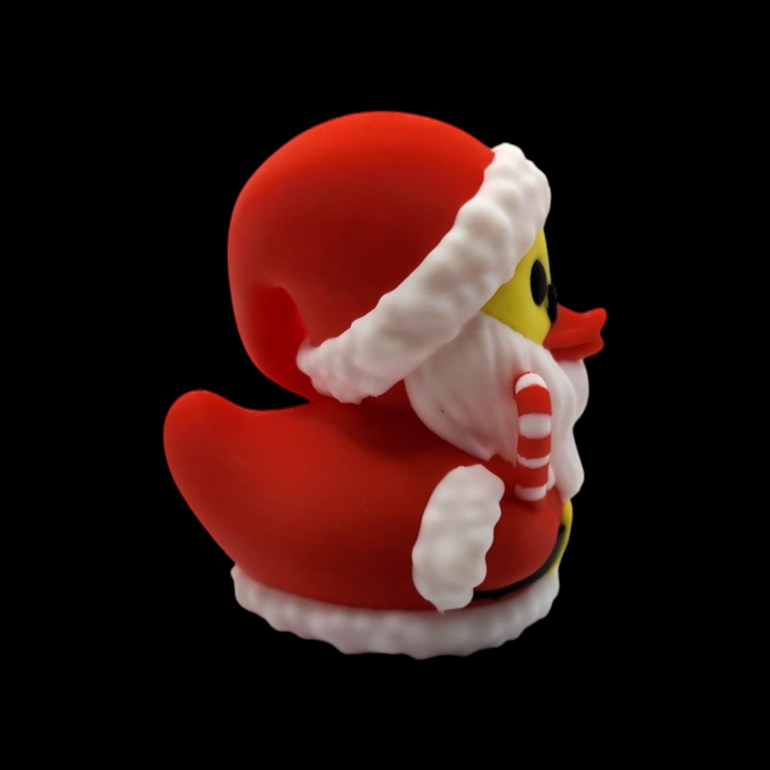 Christmas Duck Figurine Santa Decoration Holiday Ornament Cute Gift Novelty Item Desk Decor Festive Display Santa Duck