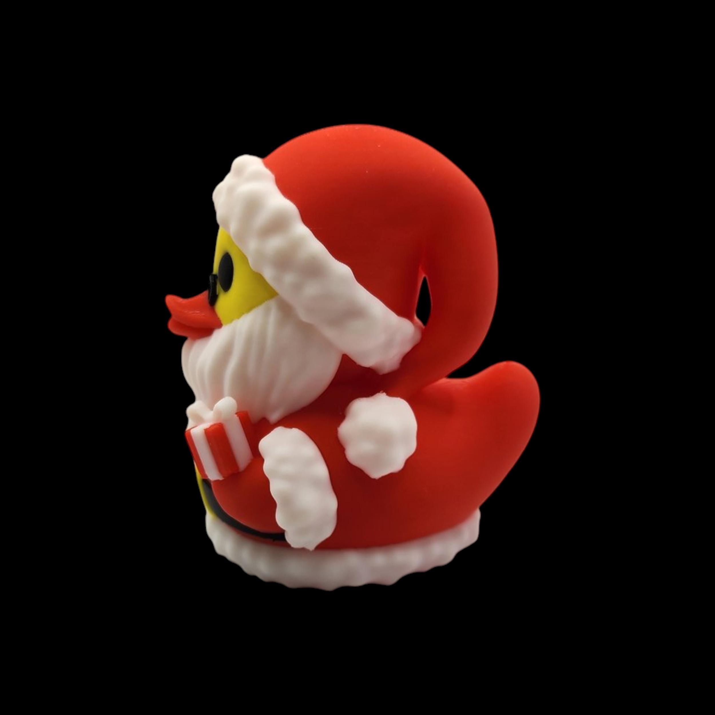 Christmas Duck Figurine Santa Decoration Holiday Ornament Cute Gift Novelty Item Desk Decor Festive Display Santa Duck