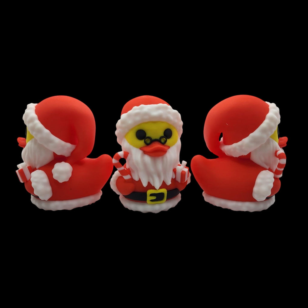 Christmas Duck Figurine Santa Decoration Holiday Ornament Cute Gift Novelty Item Desk Decor Festive Display Santa Duck