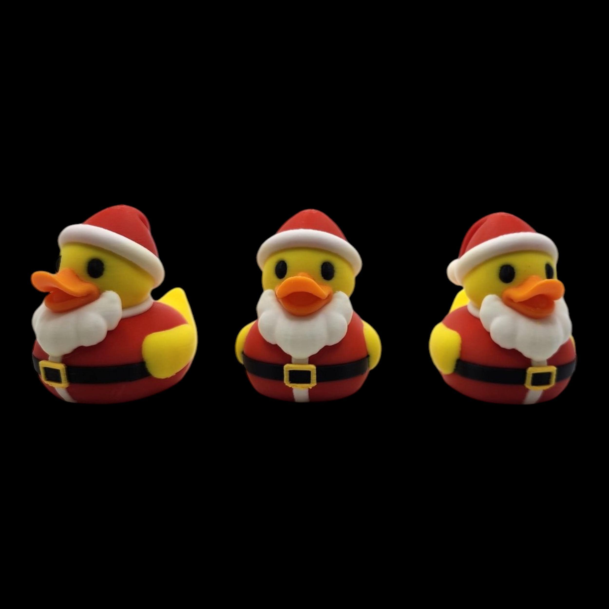 Christmas  Duck Santa and Mrs Claus Holiday Decoration Collectible Toy Gift Bathroom Decor Festive  Figurine Set Display Tree Ornament