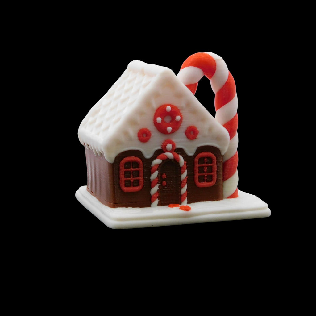 Gingerbread House Ornament Christmas Tree Decoration Display Santa Holiday Tabletop Decor Accent Winter Traditional Miniature Festive candy