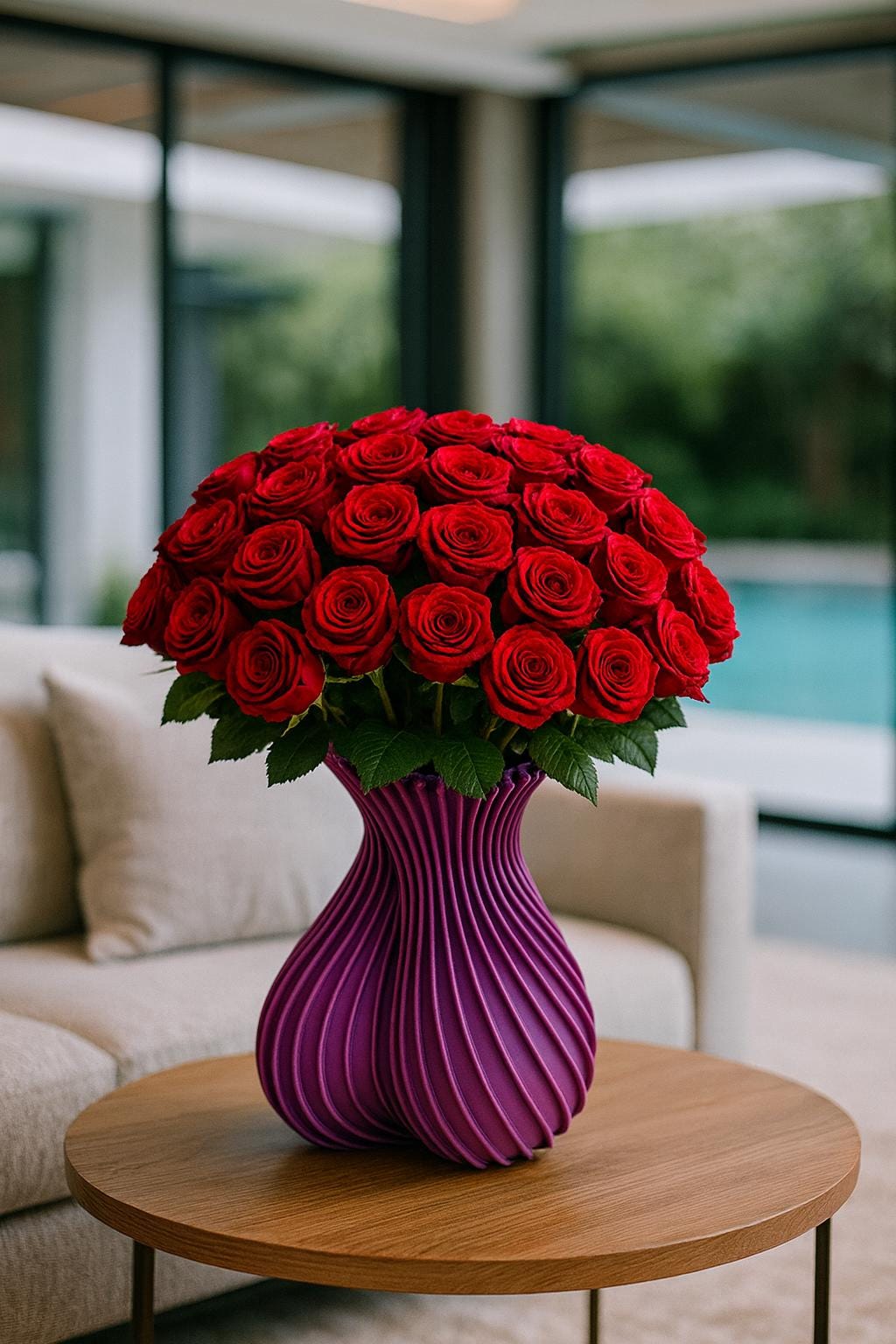 Heart Shaped Vase V2  Valentine Gift Romantic Centerpiece Modern Design Spiral Pattern Decorative Home Accent Unique Present many colors