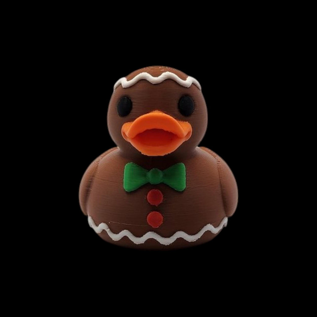 Gingerbread Duck Christmas Bath Toy Novelty Holiday Decoration Bathroom Accessory Festive Gift Collectible Man Themed Duck Holiday