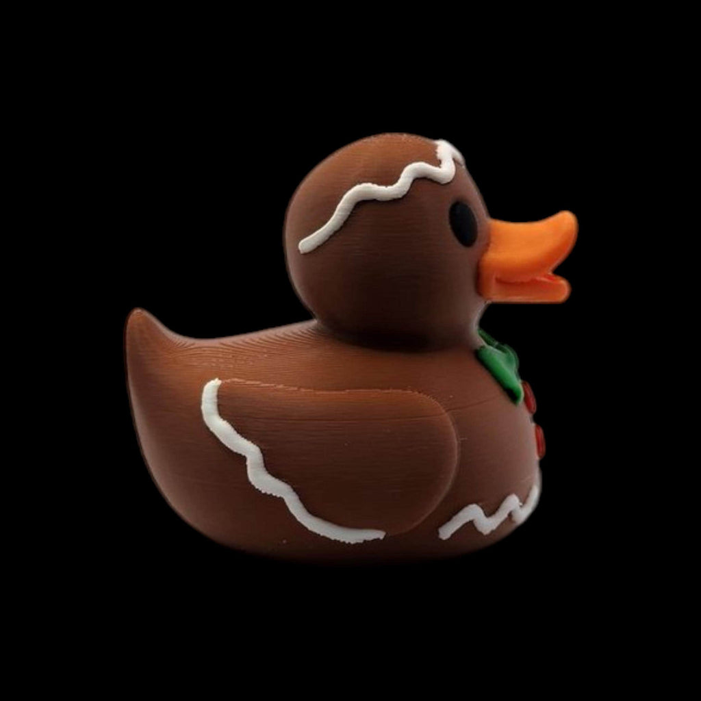 Gingerbread Duck Christmas Bath Toy Novelty Holiday Decoration Bathroom Accessory Festive Gift Collectible Man Themed Duck Holiday