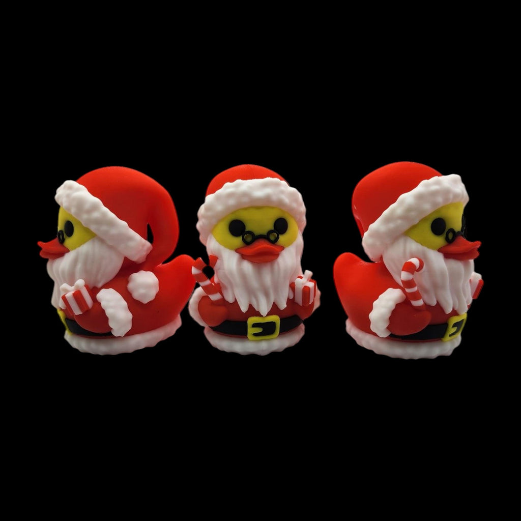 Christmas Duck Figurine Santa Decoration Holiday Ornament Cute Gift Novelty Item Desk Decor Festive Display Santa Duck