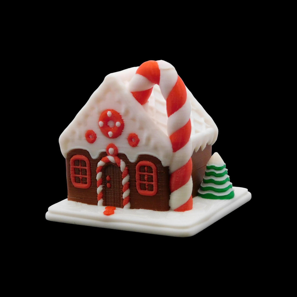 Gingerbread House Ornament Christmas Tree Decoration Display Santa Holiday Tabletop Decor Accent Winter Traditional Miniature Festive candy