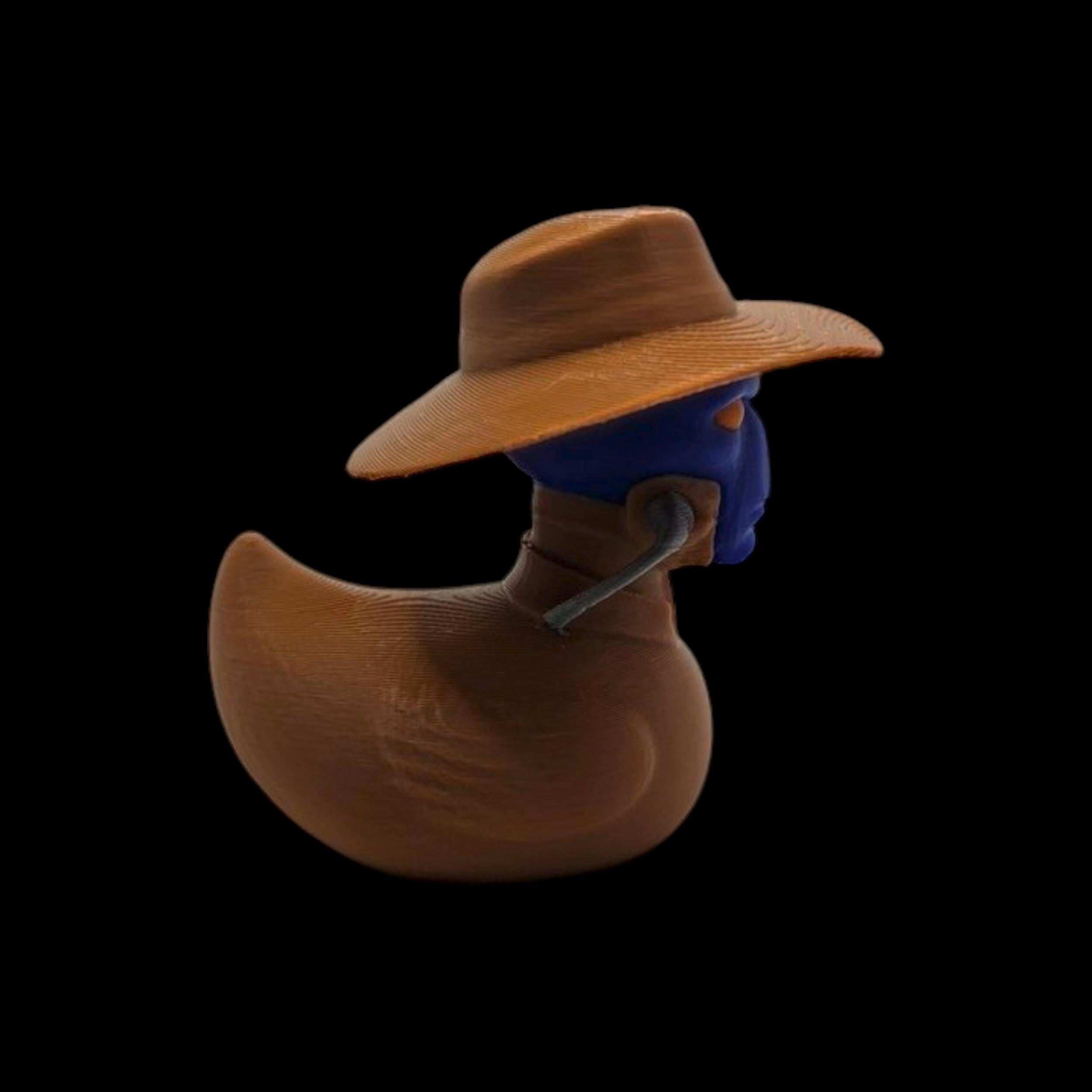 cad bane Inspired duck Star Wars Duck Cad Bane Blue Alien Hat Wearing Mini Collectible Figure Display Desk book of boba fett