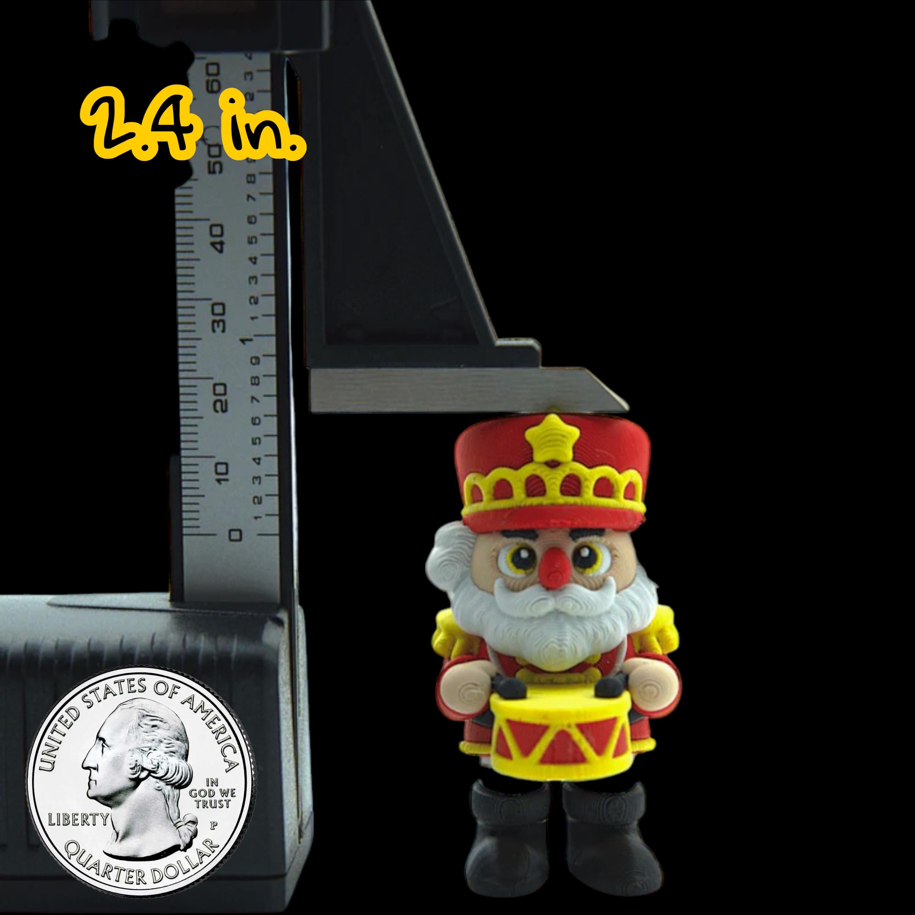 Christmas Red Nutcracker Keychain Articulated Holiday Accessory Santa Figure Movable Design