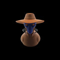 cad bane Inspired duck Star Wars Duck Cad Bane Blue Alien Hat Wearing Mini Collectible Figure Display Desk book of boba fett