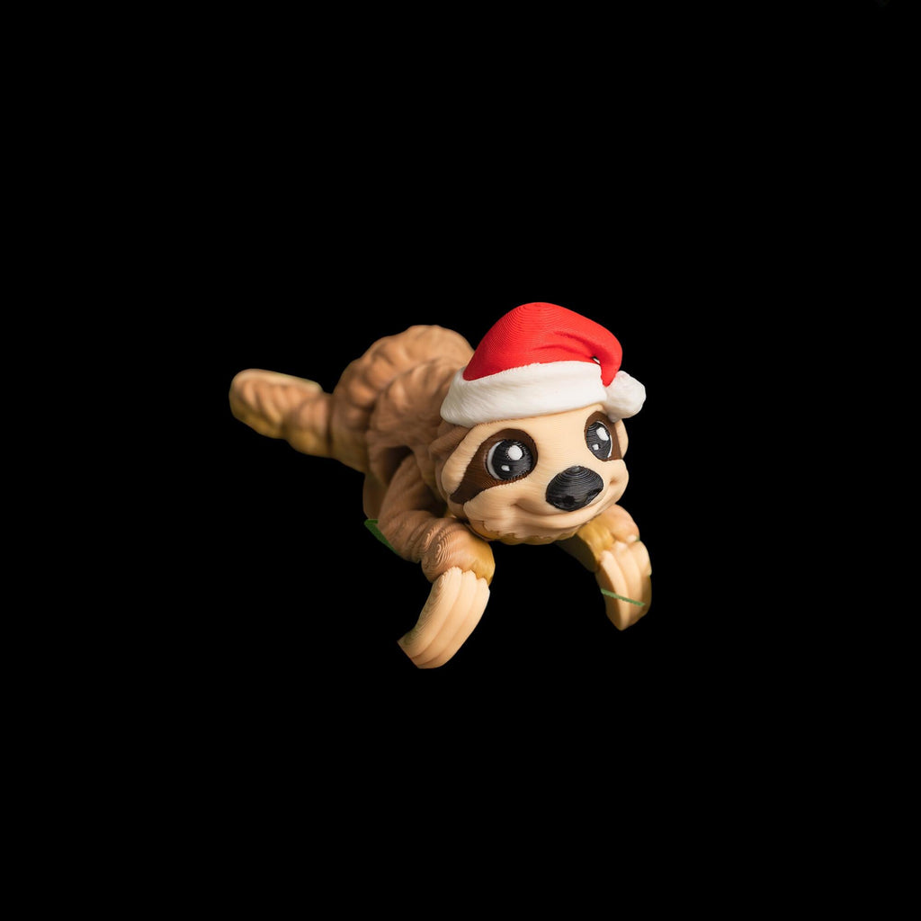 Articulated Sloth Figurine Desk Accessory Decoration Christmas Gift Idea Present Holiday Optional Hanging Tree Display Movable Toy Joints
