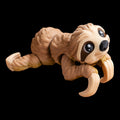 Christmas Gift Idea Articulated Sloth Figure Holiday Present Unique Desk Accessory Office Decoration Movable Animal Toy Posable Design Hanging Capability Cute Character Collectible Miniature Display Santa Hat Option Premium Quality