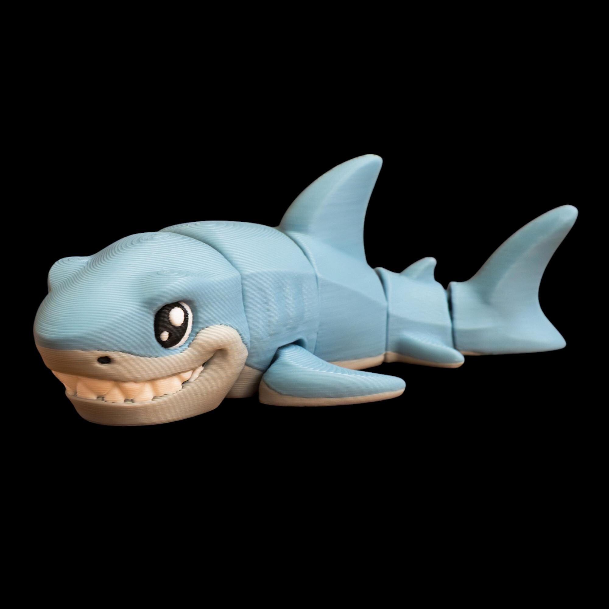 Articulated Shark Toy Marine Animal Desk Decoration Office Accessory Great White Figurine Posable Model Ocean Creature Display Item Fidget