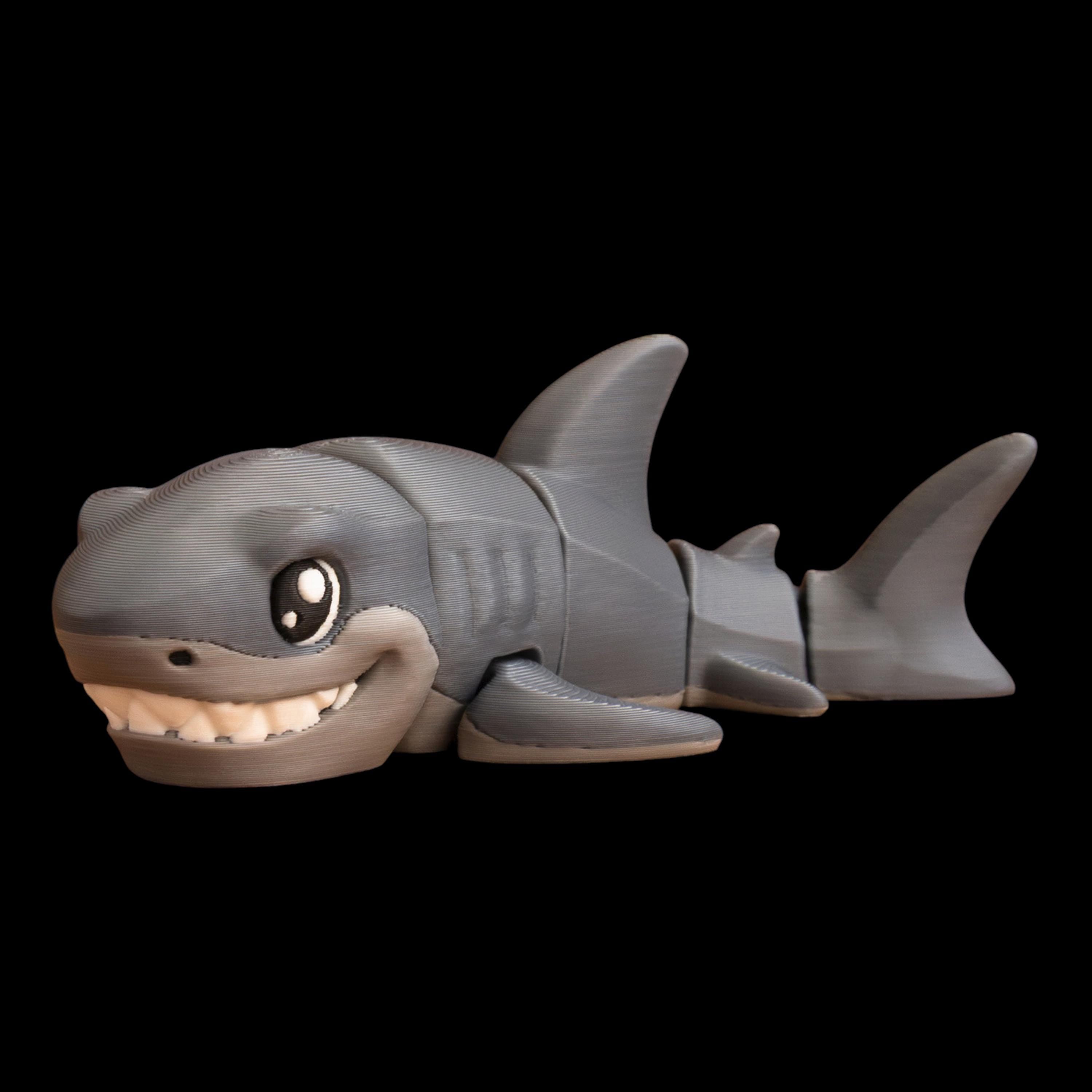 Articulated Shark Toy Marine Animal Desk Decoration Office Accessory Great White Figurine Posable Model Ocean Creature Display Item Fidget