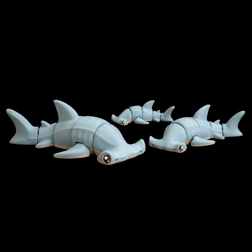 Articulated Hammerhead Shark Desk Decoration Marine Animal Toy Collection Miniature Model Display Jointed Figure Moving Pla Material
