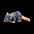 Office Desk Toy Articulated Rat Figurine Movable Joints Design White Matte Finish Premium Quality Printed Figure Miniature Pet Pocket Companion Workspace Decoration Professional Environment Accessory Unique Conversation Starter Collectible