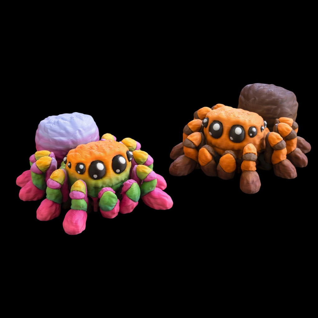 Articulated Spider Figurine Desk Accessory Halloween Decoration Cute Design Poseable Toy Miniature Creature Tabletop Display Colorful