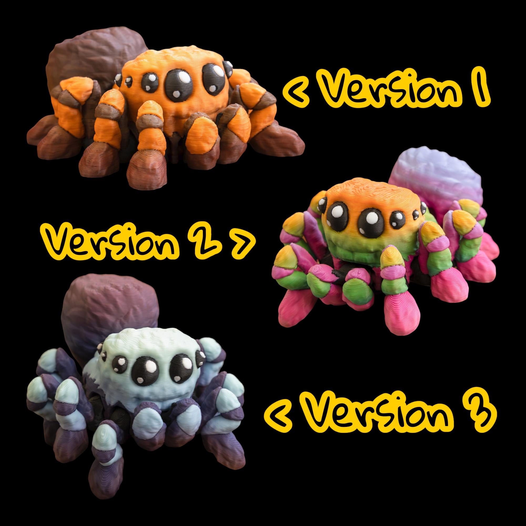 Articulated Spider Figurine Desk Accessory Halloween Decoration Cute Design Poseable Toy Miniature Creature Tabletop Display Colorful