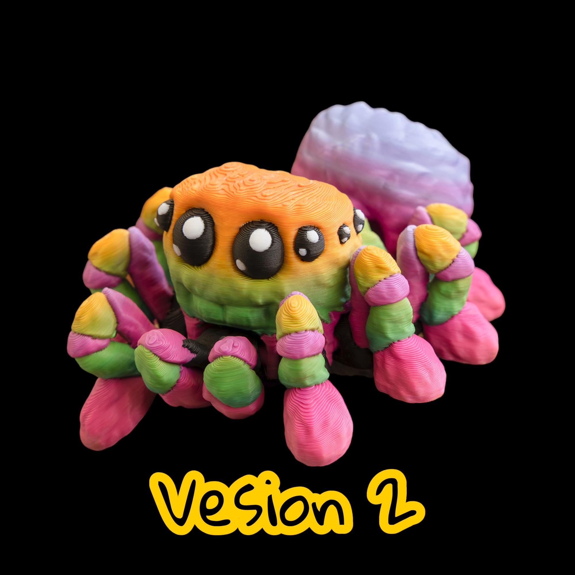Articulated Spider Figurine Desk Accessory Halloween Decoration Cute Design Poseable Toy Miniature Creature Tabletop Display Colorful