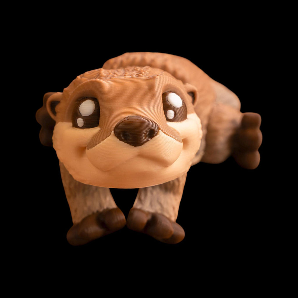 Mini River Otter Figurine Desk Decoration Animal Toy Articulated Model 3d Printed Pla Wildlife Small Statue Movable Figure Flexible Sensory